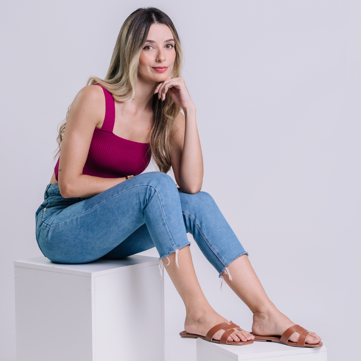 Rasteira Flat Bellinda Tiras H