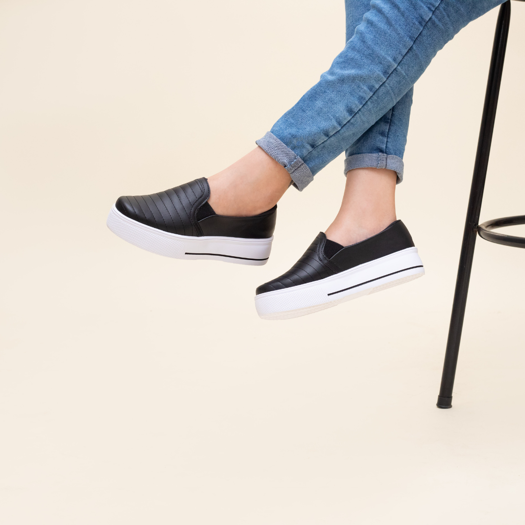 Tênis Slip On Bordado Bellinda Confort Fit