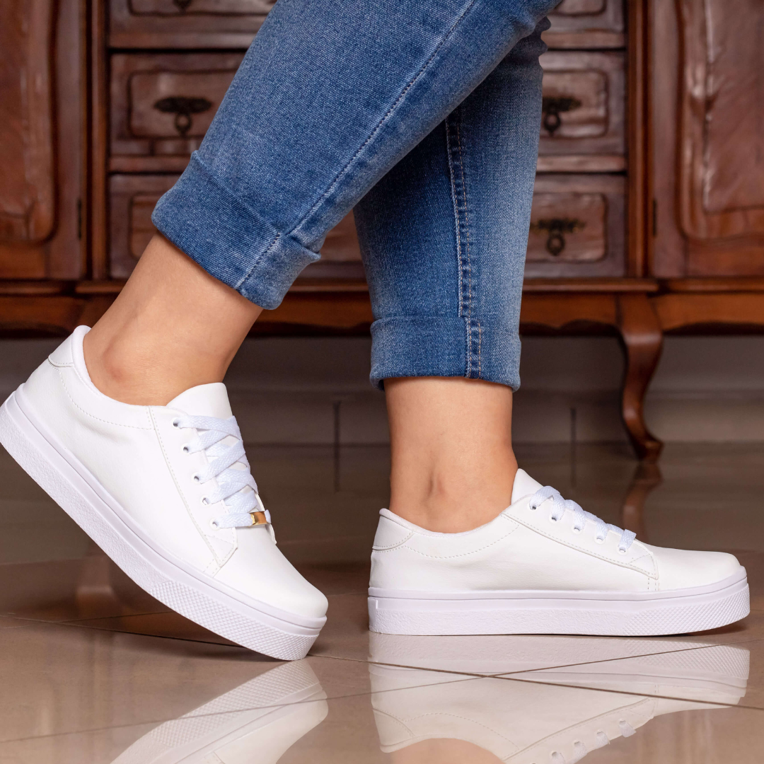 Tênis Casual Marisa Tenis Cano Alto Tênis Branco Tênis Feminino