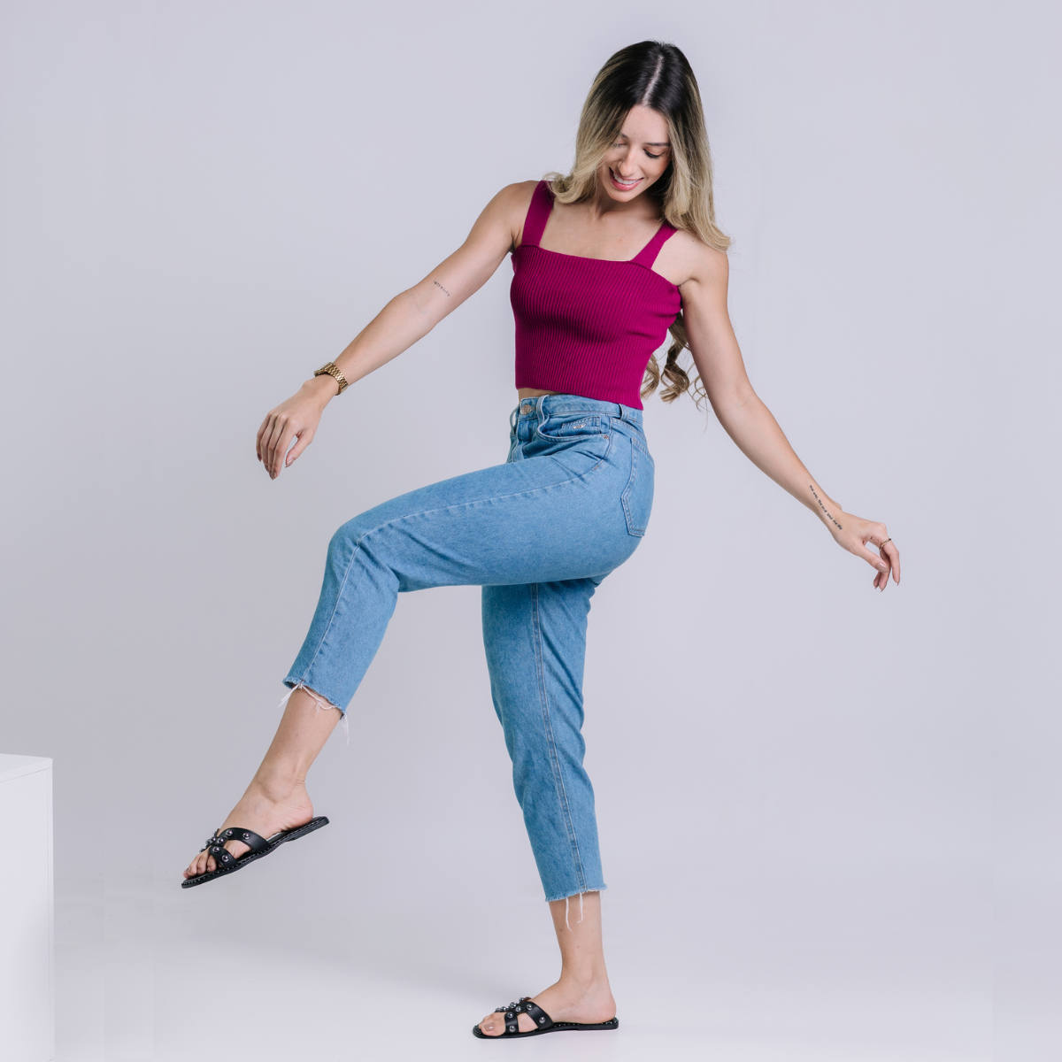 Rasteira Flat Bellinda Tachas Metálicas H