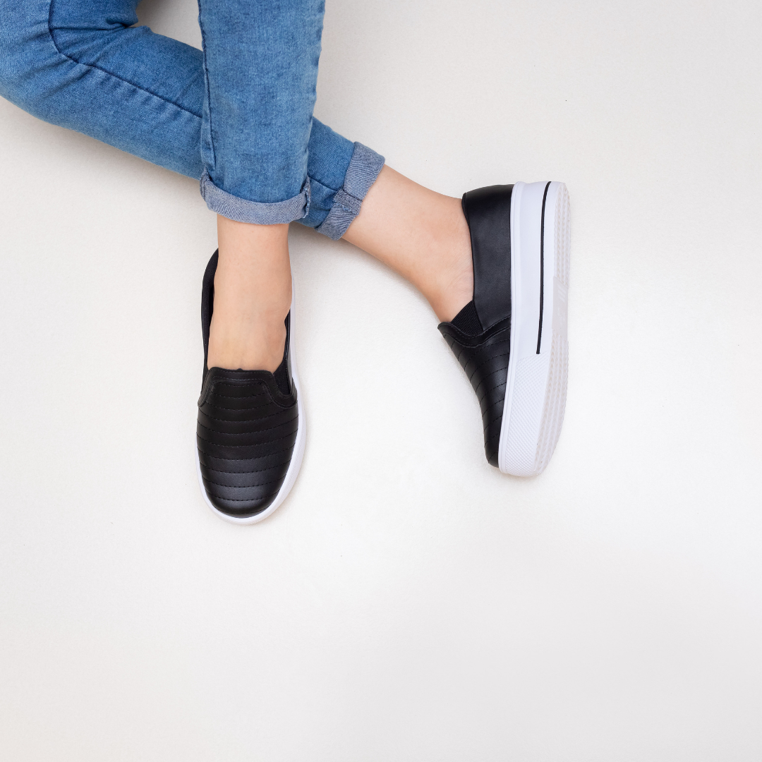 Tênis Slip On Bordado Bellinda Confort Fit
