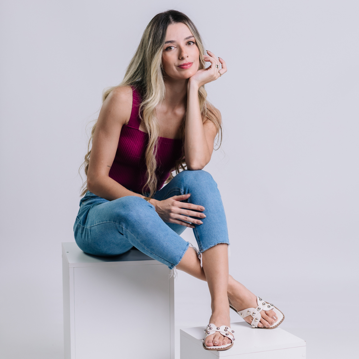 Rasteira Flat Bellinda Tachas Metálicas H