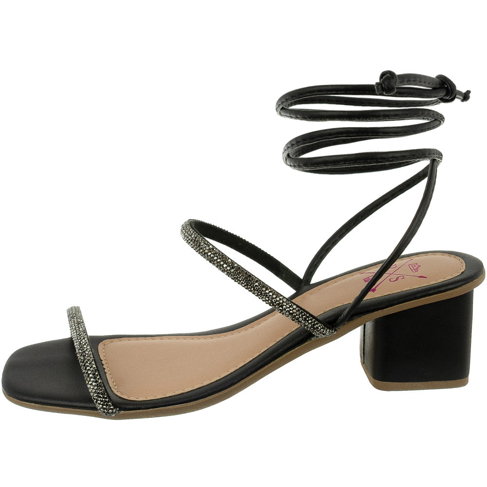 Sandália Bellinda Amarração e Strass