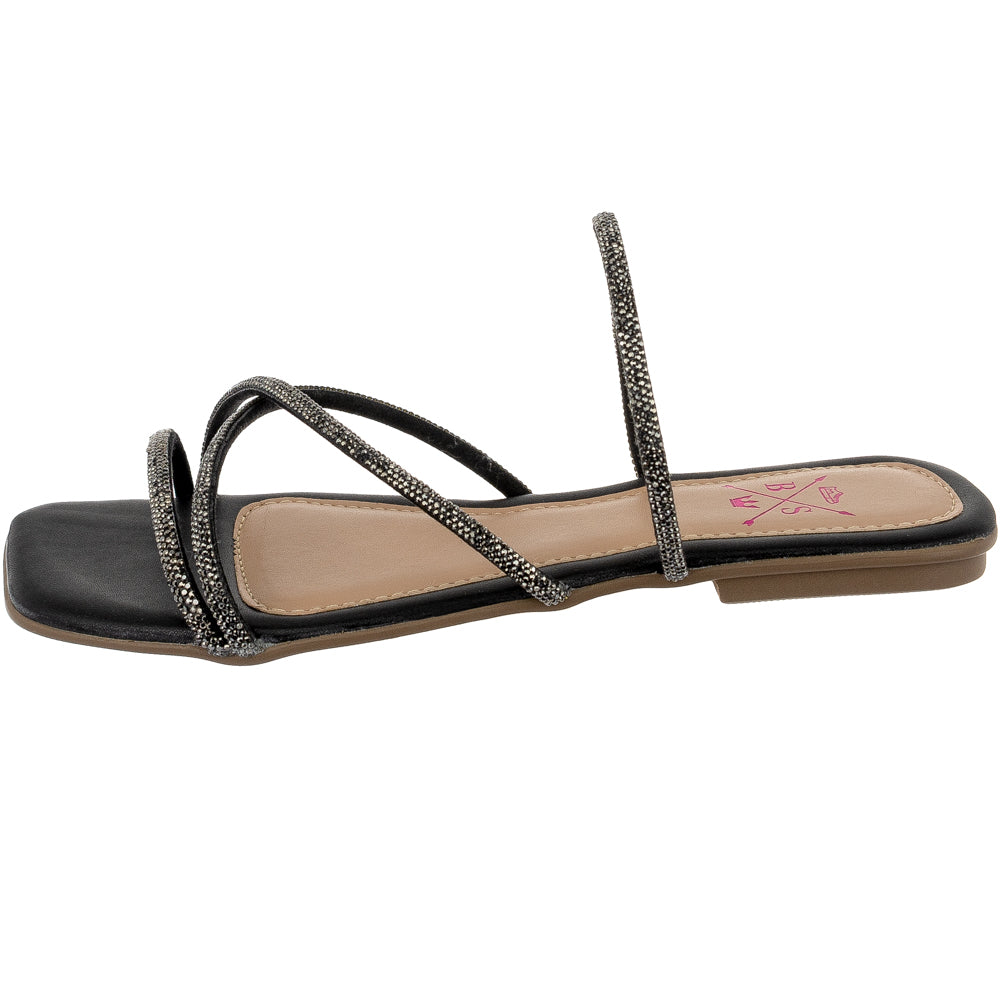 Rasteirinha Bellinda Tiras Shine