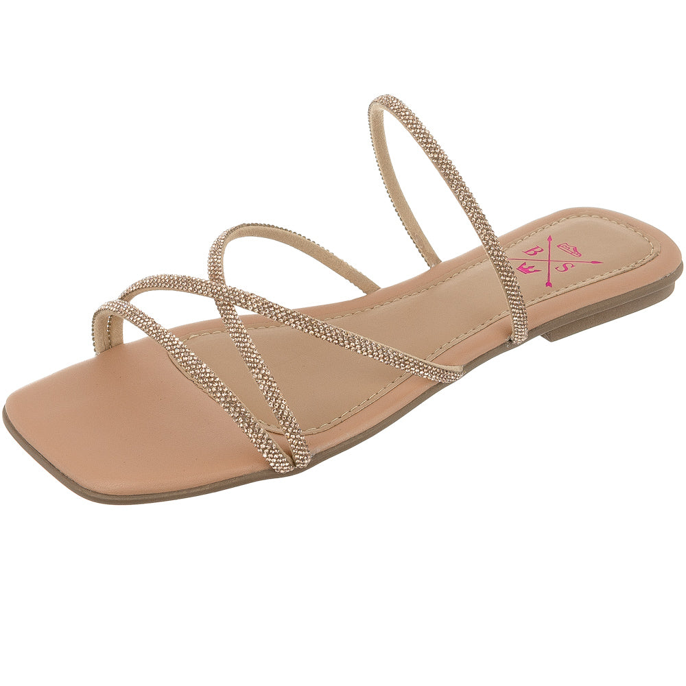 Rasteirinha Bellinda Tiras Shine