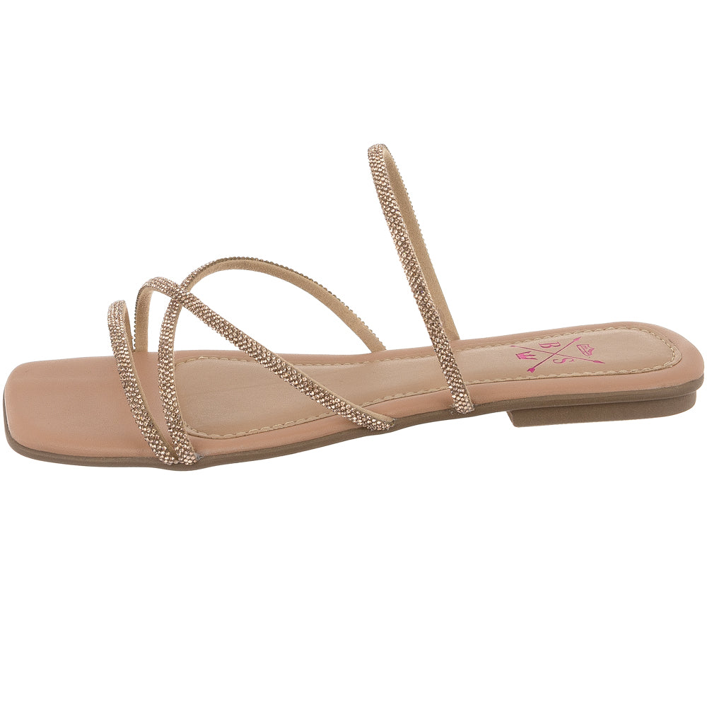 Rasteirinha Bellinda Tiras Shine