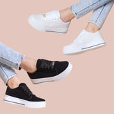 Kit 2 Tênis Casual Bellinda Confort Sola Friso Preto